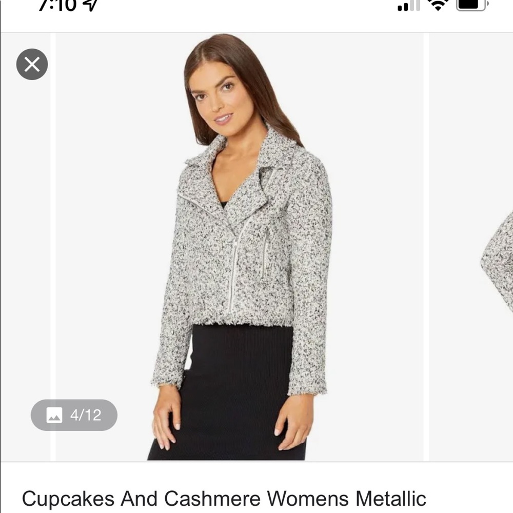 Cupcakes and cashmere tweed motorcycle jacket